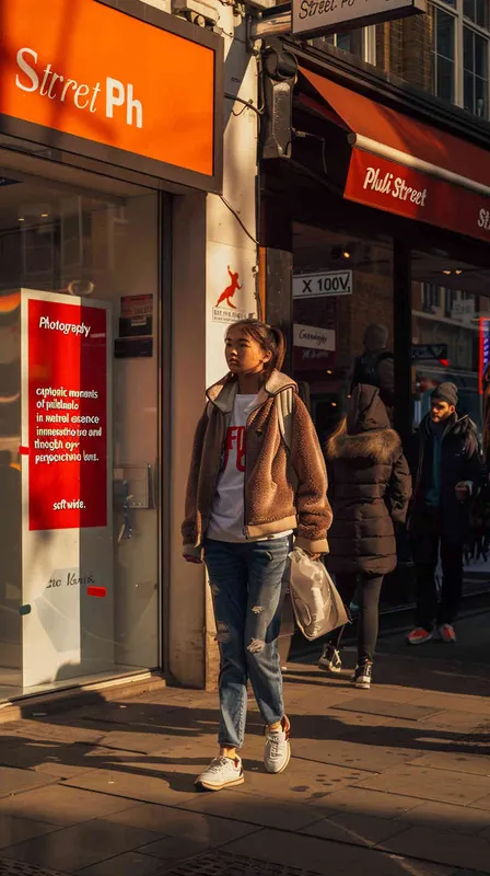 街头摄影 Photography事件的真实瞬间抓拍公共场所人物和Fujifilm X100V ，Eye-level Natural, soft Wide, immersive Portrait - style4部分