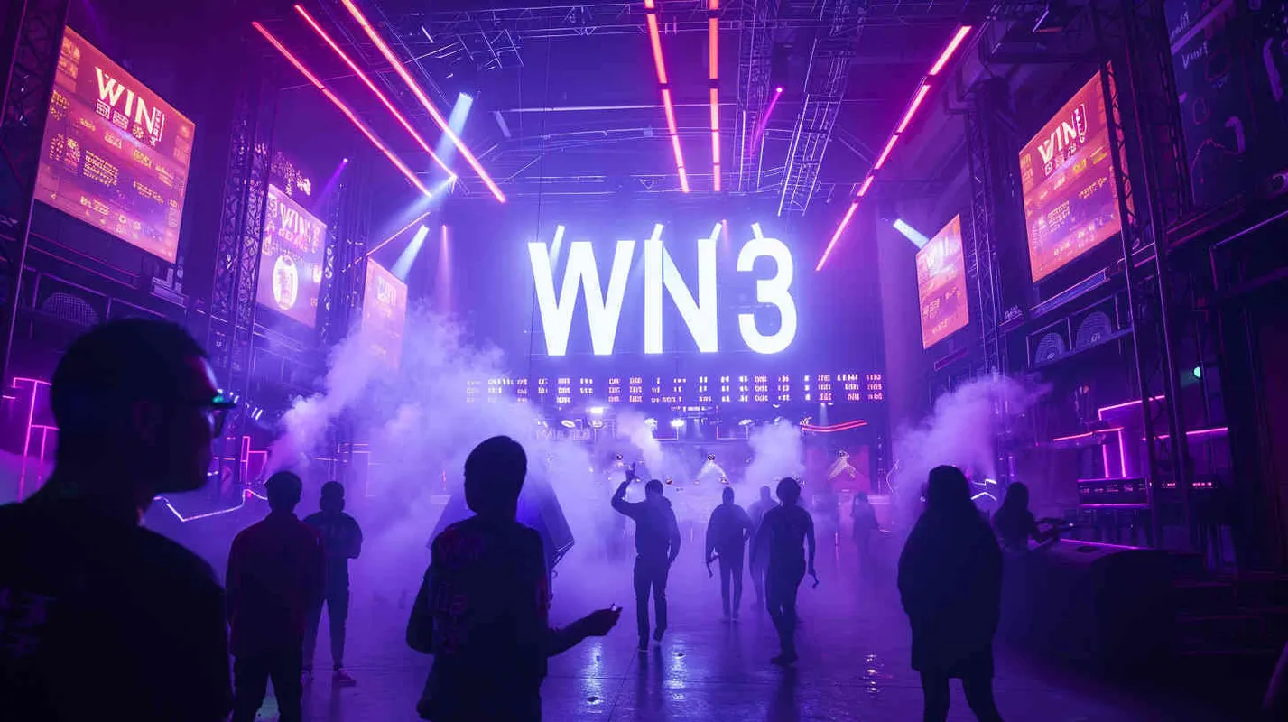 设计演唱会舞台，巨大的logo“WIN3