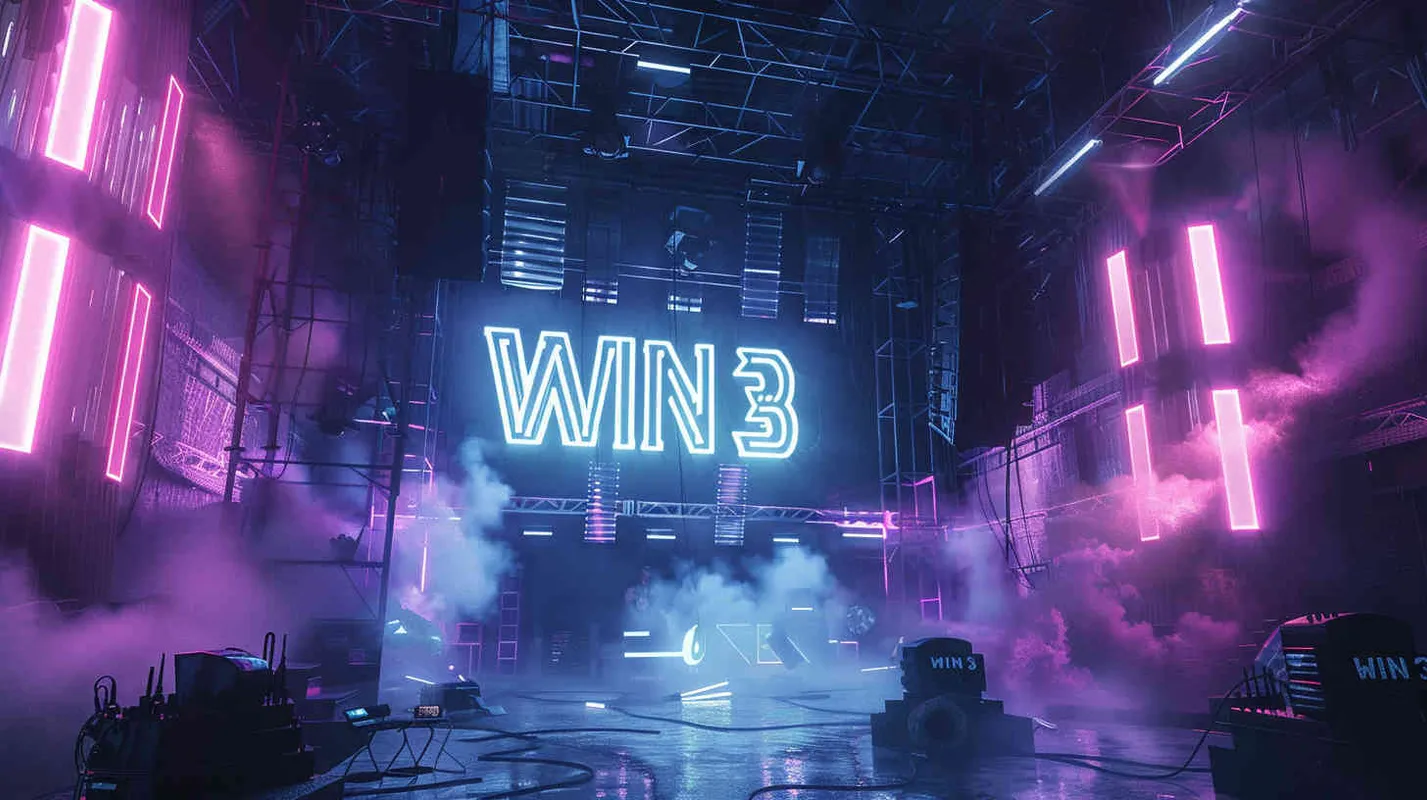 设计演唱会舞台，巨大的logo“WIN3