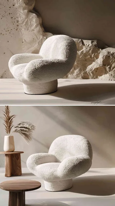 Fnji furniture，Minimalism style ，texture,design,nature, high detail，product rendering，prospect - style3部分