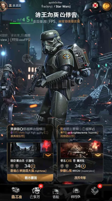 Star Wars，factory，FPS view,,arknightextreme high quality,masterpiece - style1部分