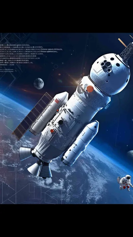 月球 载人航天工程 中国宇航员 中国太空站 科技感 - style1部分