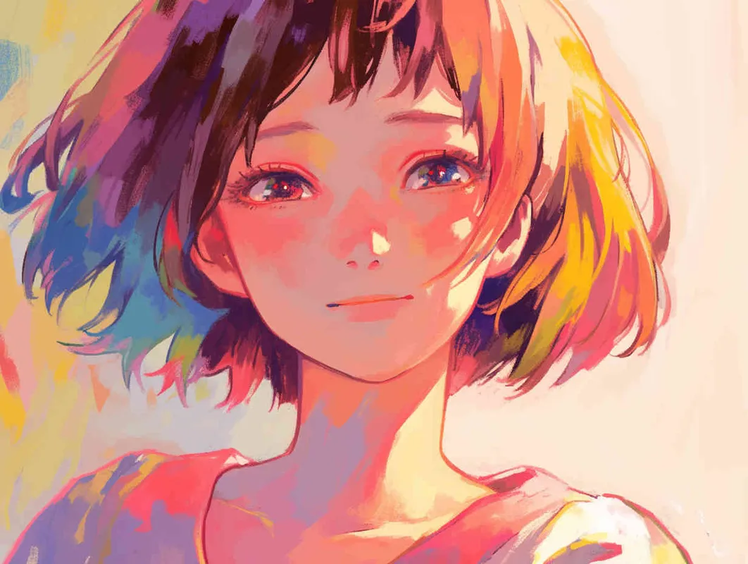 Hayao Miyazaki painting style， a girl - style2部分