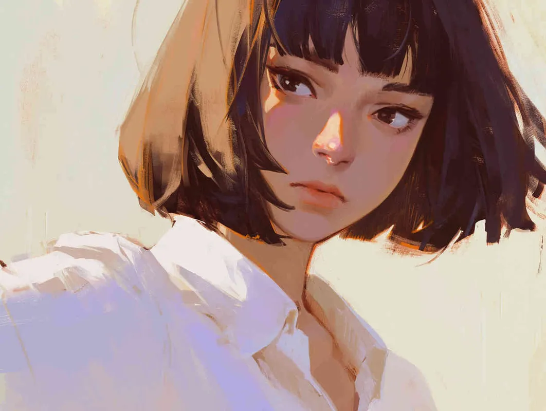 Hayao Miyazaki painting style， a girl - style4部分