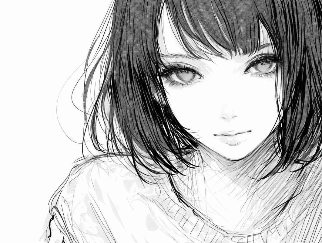 Old-fashioned manga style,a girl - style1部分