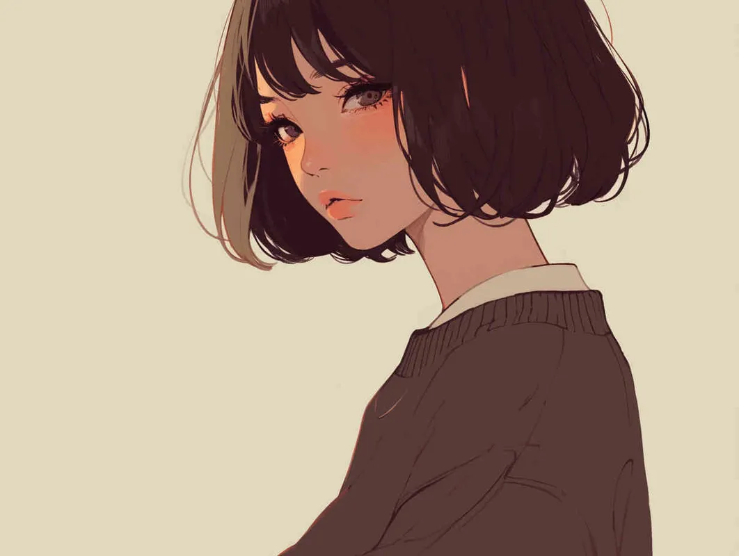 Old-fashioned manga style,a girl - style2部分
