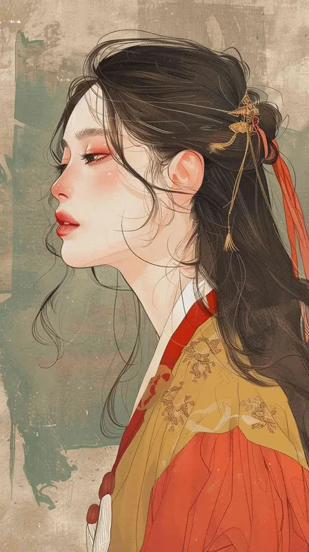 Korean illustration style, a girl - style1部分