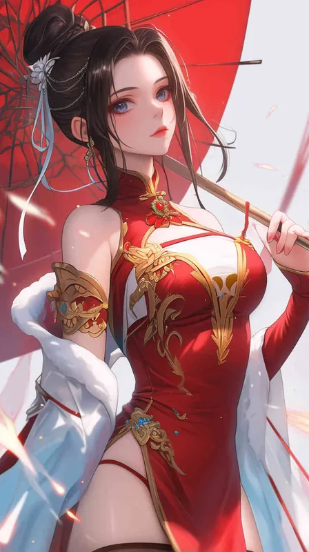 New Chinese style illustration style, a girl  - style1部分