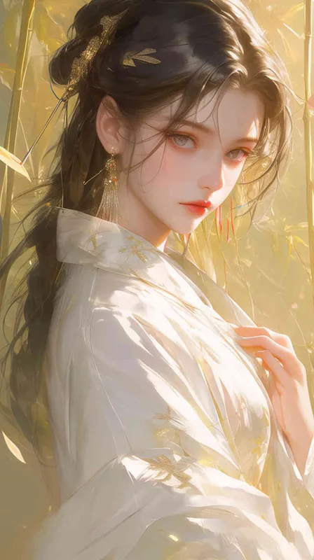 New Chinese style illustration style, a girl  - style3部分