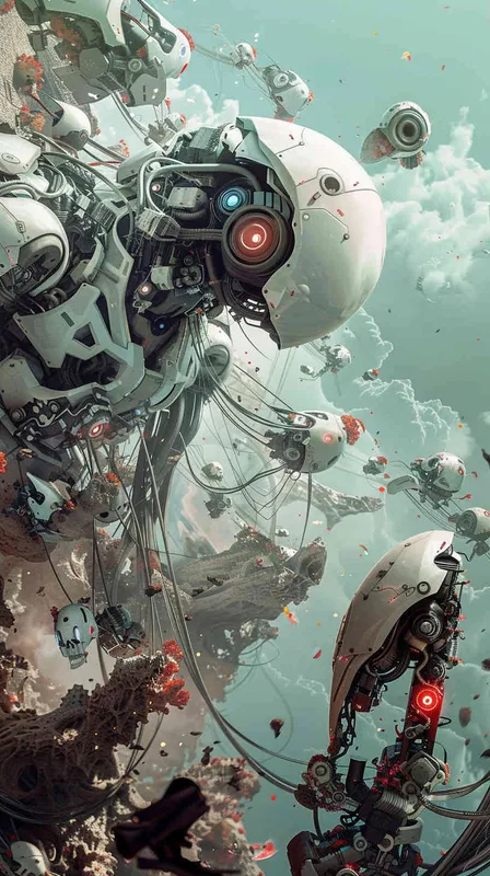 做一张维纳斯与机器人大战 - AI绘画作品展示 | Midjourney中文版生成
