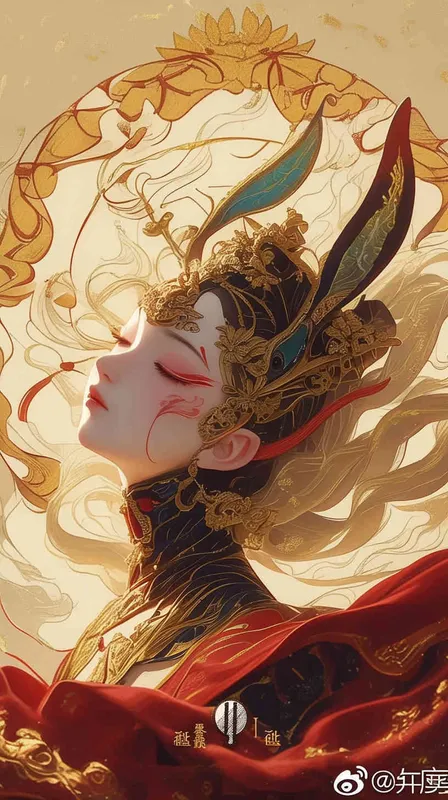 A celestial nymph glides gracefully in a mesmerizing display, Drawing inspiration from Dunhuang style and Chinese mythology,  the embodiment of ethereal beauty, Her countenance adorned with an exaggerated expression, Symbolizing the richness of Chinese culture and tradition. With a full-bodied form and softly sculpted features, She evokes a nostalgic longing for bygone eras, Her vibrant hues of red and green create a captivating scene, Amidst wimmelbilder-like imagery, a blend of dolly kei and fantasy. Her gentle expression radiates a fine luster, Rendered in exquisite 2D detail, showcasing the best quality, Illuminated by the brilliance of an 8kbrightfront light, This enchanting flying fairy comes to life in all its resplendence. - style3部分