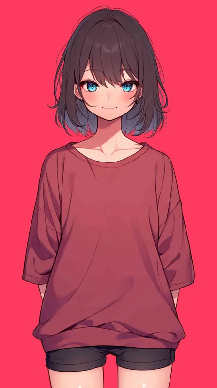 animestyle illustration, in the style of kawaii manga,a girl - style1部分