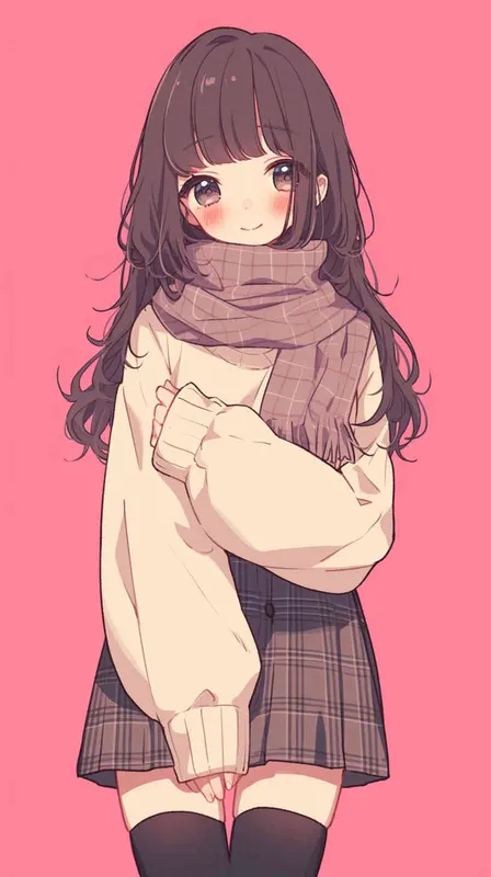 animestyle illustration, in the style of kawaii manga,a girl - style2部分