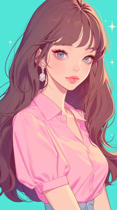 animestyle illustration, in the style of kawaii manga,a girl - style3部分