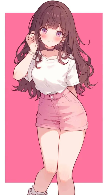 animestyle illustration, in the style of kawaii manga,a girl - style4部分