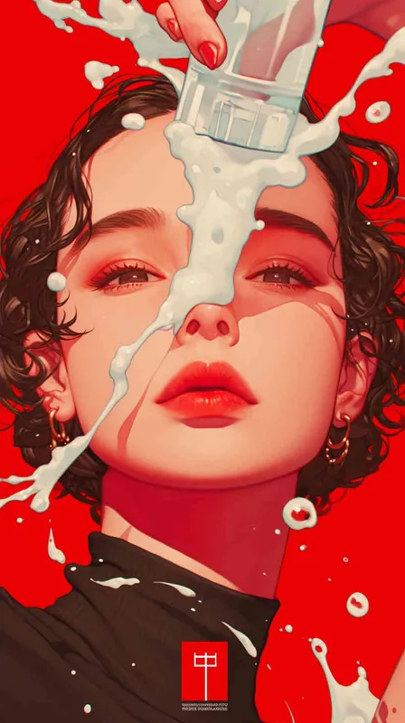 为HBN双A醇晚霜2.0设计的海报，采用了漫画风格，强调了紧致抗皱的特性，并体现了个性化与简约的美学 – AI绘画作品展示 | Midjourney中文版生成