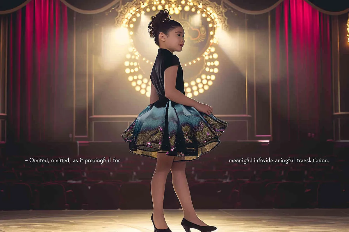 No text!!!!!!!!!!!!!!!!, a 14-year-old Chinese girl, face directly into the front, look to eye level, elegantly adorned in a jazz suit, dances with grace on a grand stage, with spot light, As she captivates the audience, every flawless movement is beautifully captured through the lens of a Canon 85mm f1.2 camera, high quality, high res, 8k, raw, photo reliastic - style3部分