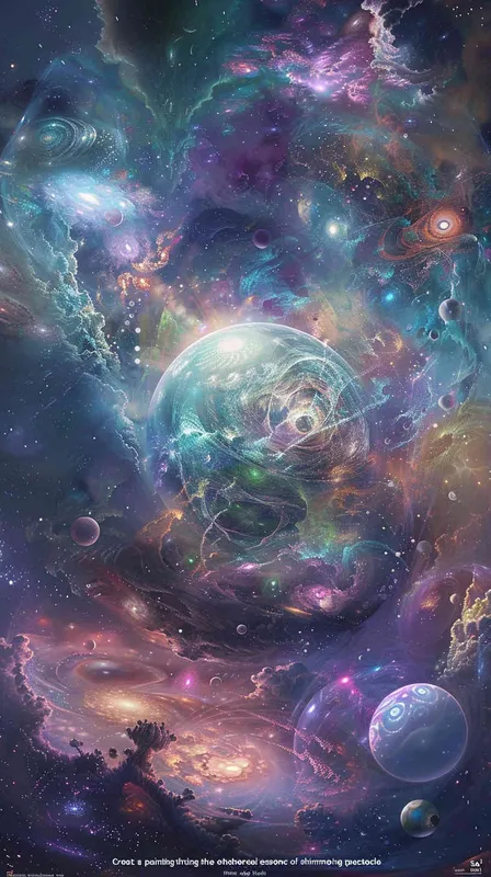 按照三体宇宙闪烁的意境画一幅画 - style1部分