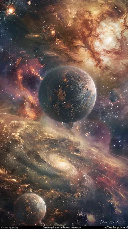 按照三体宇宙闪烁的意境画一幅画 - style2部分