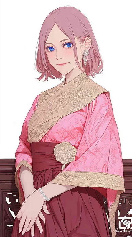 按照图片姿势生成一个动漫人物形象，日式插画风格 - style2部分
