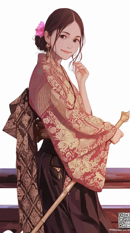 按照图片姿势生成一个动漫人物形象，日式插画风格 - style4部分