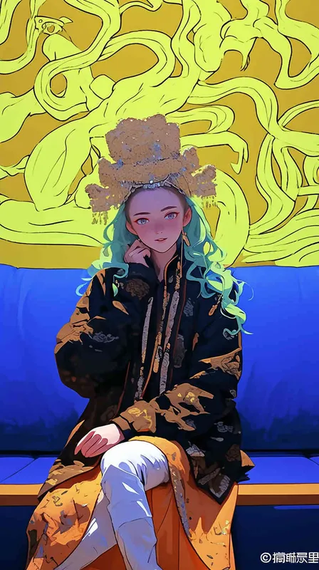 按图片姿势生成一个动漫人物形象，日式插画风格 - style2部分