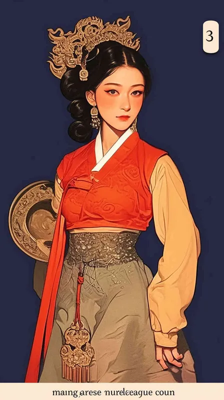 使用泰国服饰生成一个动漫人物形象，韩式插画风格 - style3部分