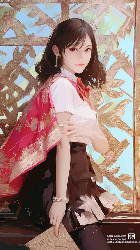 动漫人物，小清新插画风格 - style1部分