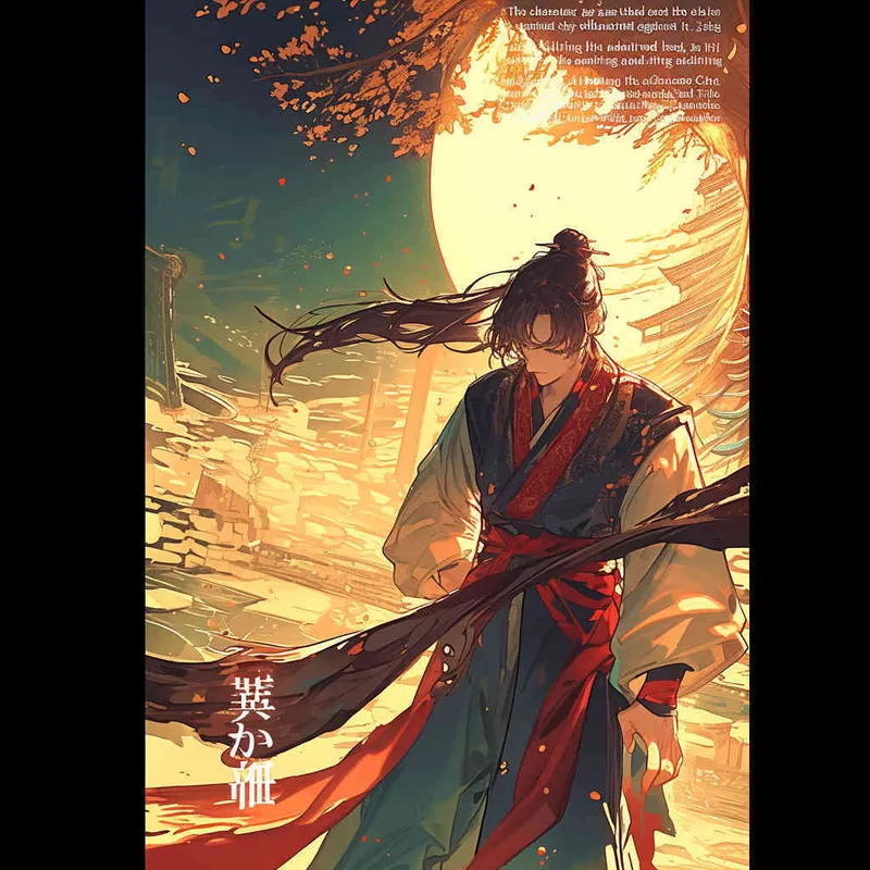 人物在抬头看天空，背影，仰视，服饰一样，中国古代 - style4部分