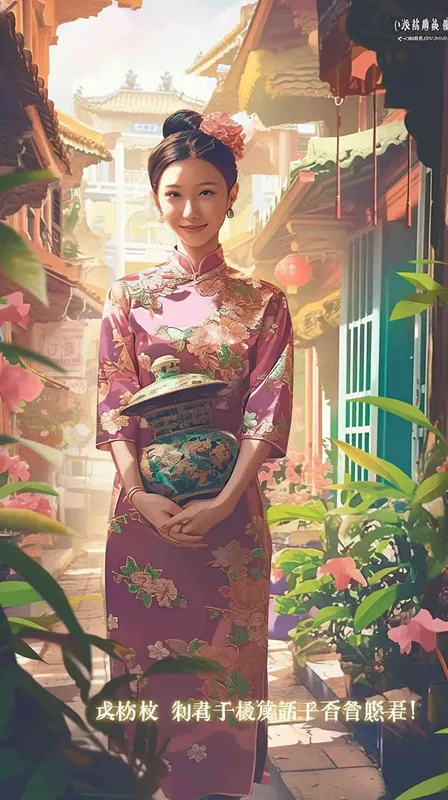 动漫风格，新加坡美娘惹文化 - style1部分
