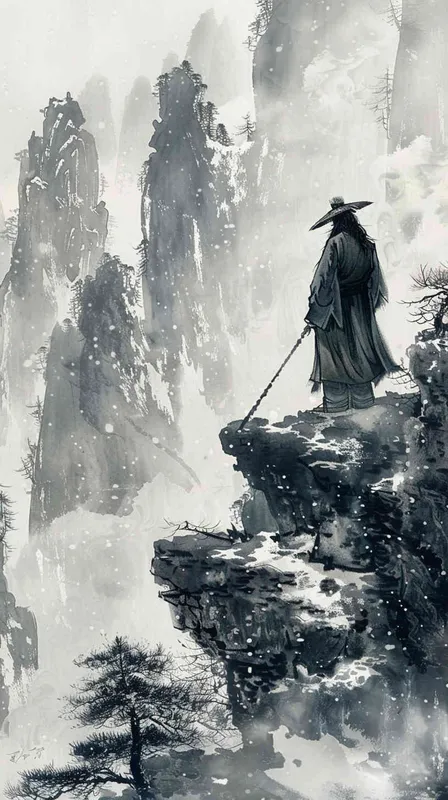 冬天,古代人,身体生病,阳气不足 - AI绘画作品展示 | Midjourney中文版生成